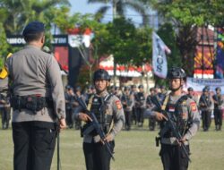 Dansat Brimob Berikan Arahan Prajurit Pada Apel Kesiapsiagaan