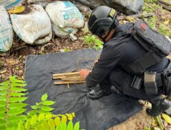 Berawal Laporan Warga, Detasemen Gegana Brimobda Kaltim Evakuasi Mortir di Balikpapan Timur