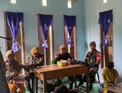 Satgas Pamtas Yonarhanud 8/MBC Laksanakan Pelayanan Kesehatan Keliling ke Masyarakat Perbatasan