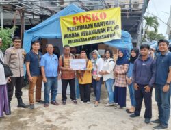 PT PLN Nusantara Power UPDK Balikpapan Berikan Bantuan Korban Kebakaran Klandasan