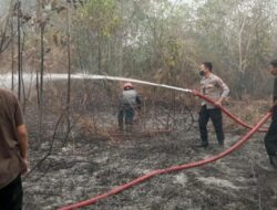 Karhutla Hanguskan Lima Hektare Lahan di Kota Bangun, Polisi dan Tim Gabungan Berjibaku Padamkan Api
